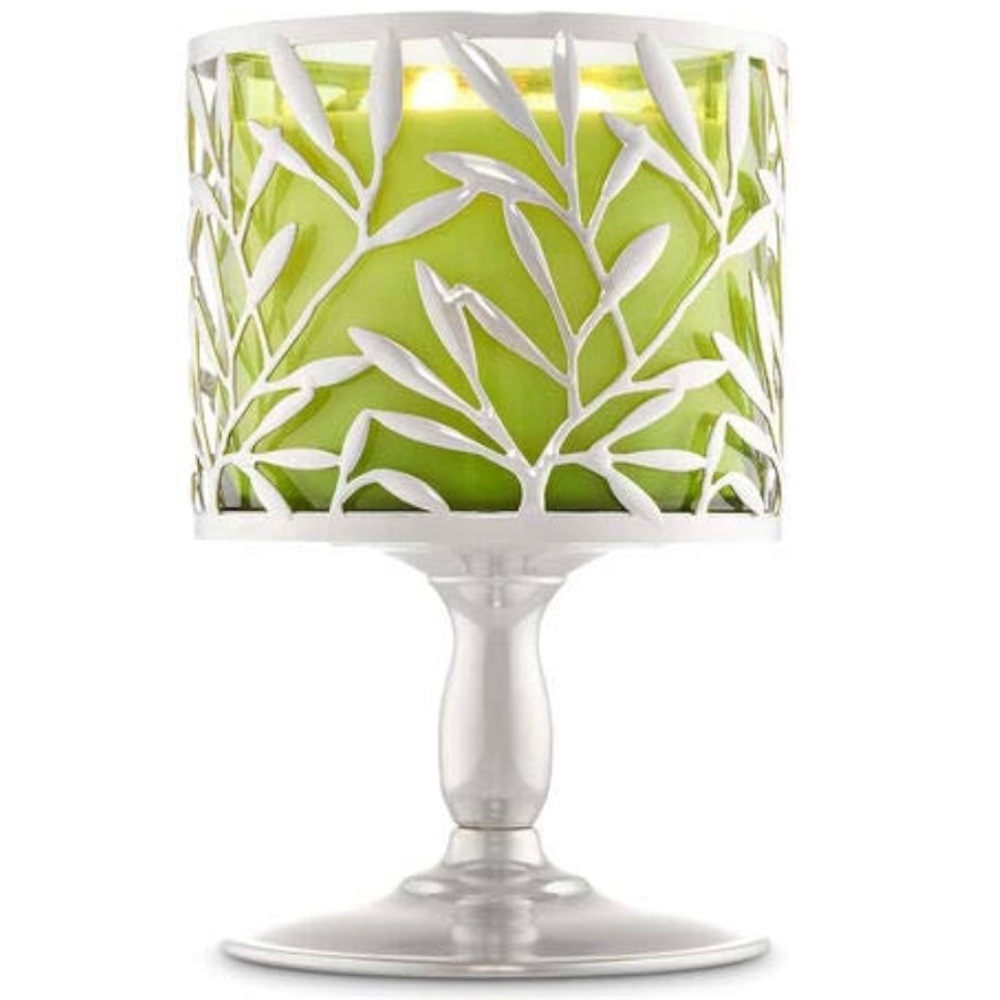 Bath and Body Works Vibe Silver Pedestal  Candle Holder